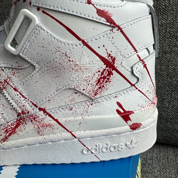 Adidas Originals X Hand Painted God Of War Shoes- US 9.5 & UK 9 - Picture 3 of 13